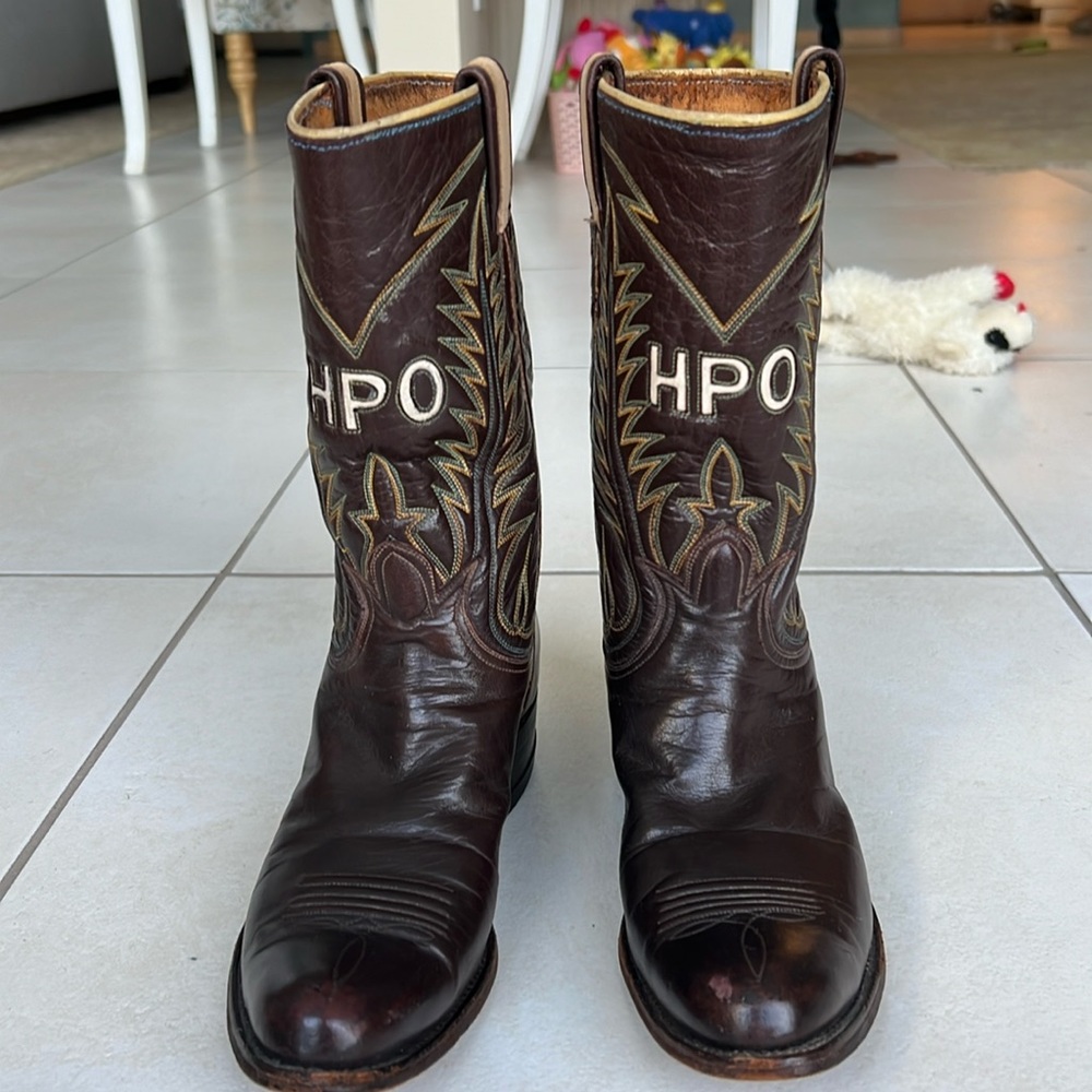 Brown Leather Handmade Tony Lama Boots